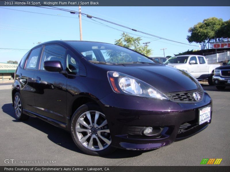 Midnight Plum Pearl / Sport Black 2013 Honda Fit Sport