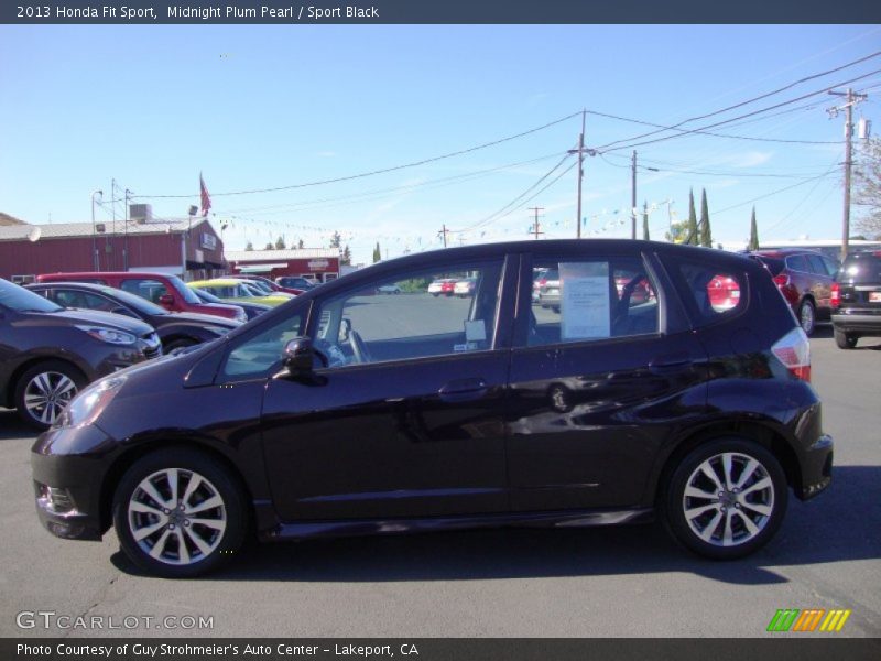 Midnight Plum Pearl / Sport Black 2013 Honda Fit Sport