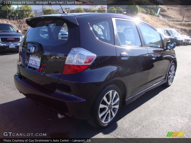 Midnight Plum Pearl / Sport Black 2013 Honda Fit Sport