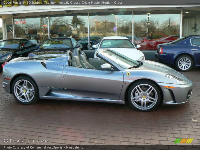 Titanium (Metallic Gray) / Grigio Medio (Medium Grey) 2006 Ferrari F430 Spider