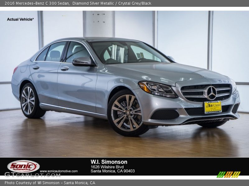 Diamond Silver Metallic / Crystal Grey/Black 2016 Mercedes-Benz C 300 Sedan