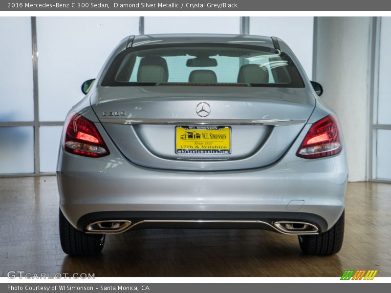 Diamond Silver Metallic / Crystal Grey/Black 2016 Mercedes-Benz C 300 Sedan