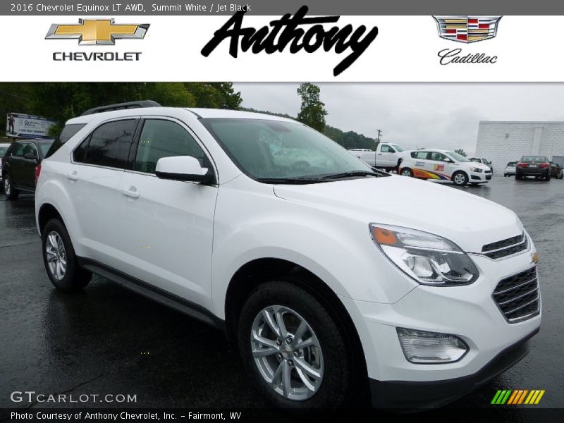 Summit White / Jet Black 2016 Chevrolet Equinox LT AWD