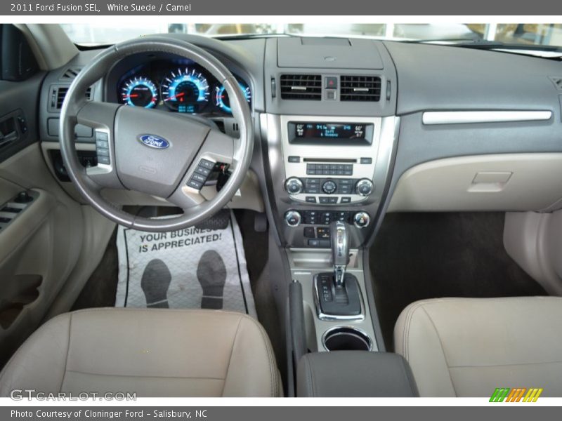 White Suede / Camel 2011 Ford Fusion SEL
