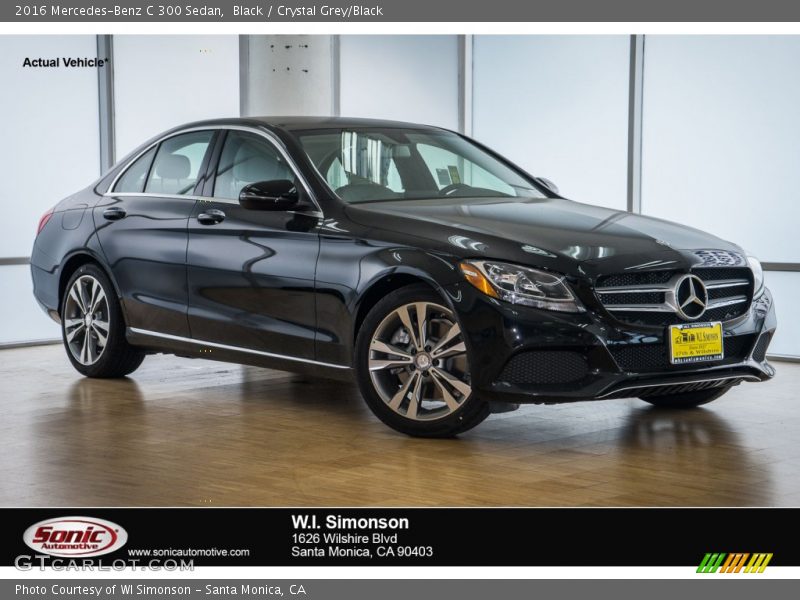 Black / Crystal Grey/Black 2016 Mercedes-Benz C 300 Sedan