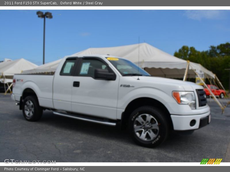 Oxford White / Steel Gray 2011 Ford F150 STX SuperCab