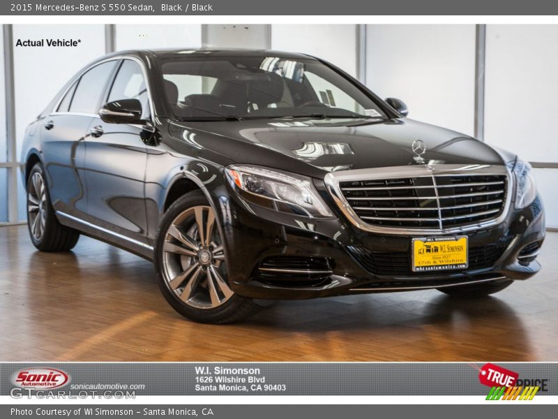 Black / Black 2015 Mercedes-Benz S 550 Sedan