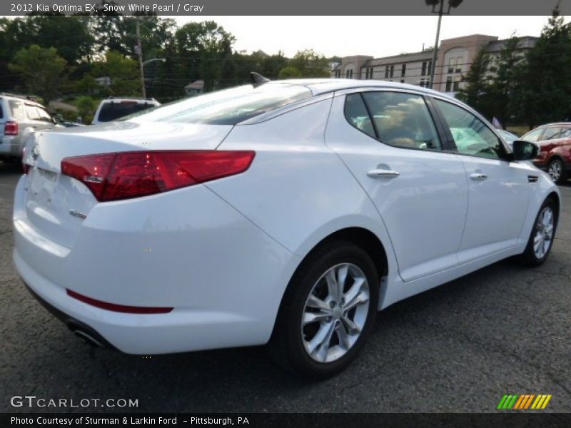 Snow White Pearl / Gray 2012 Kia Optima EX