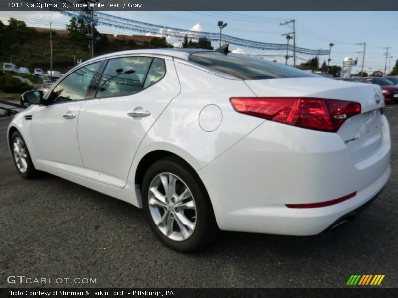 Snow White Pearl / Gray 2012 Kia Optima EX