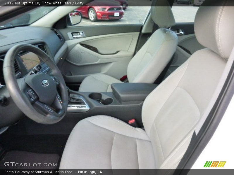Snow White Pearl / Gray 2012 Kia Optima EX