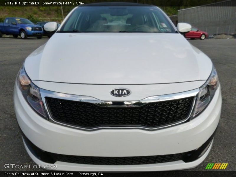 Snow White Pearl / Gray 2012 Kia Optima EX
