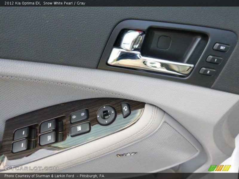 Snow White Pearl / Gray 2012 Kia Optima EX