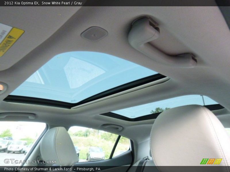 Snow White Pearl / Gray 2012 Kia Optima EX