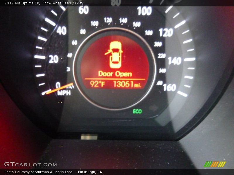 Snow White Pearl / Gray 2012 Kia Optima EX