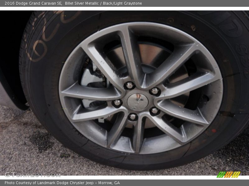 Billet Silver Metallic / Black/Light Graystone 2016 Dodge Grand Caravan SE