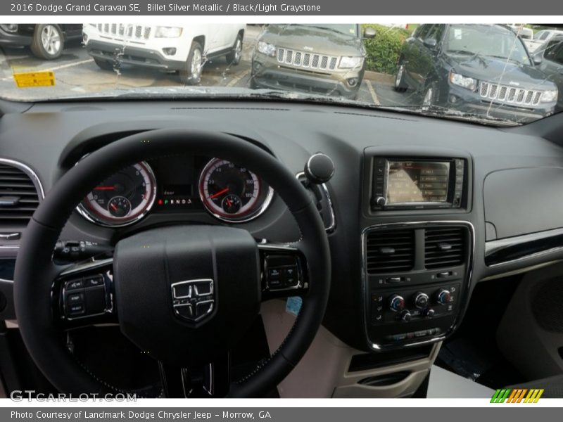 Billet Silver Metallic / Black/Light Graystone 2016 Dodge Grand Caravan SE