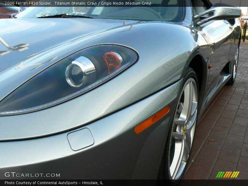 Titanium (Metallic Gray) / Grigio Medio (Medium Grey) 2006 Ferrari F430 Spider