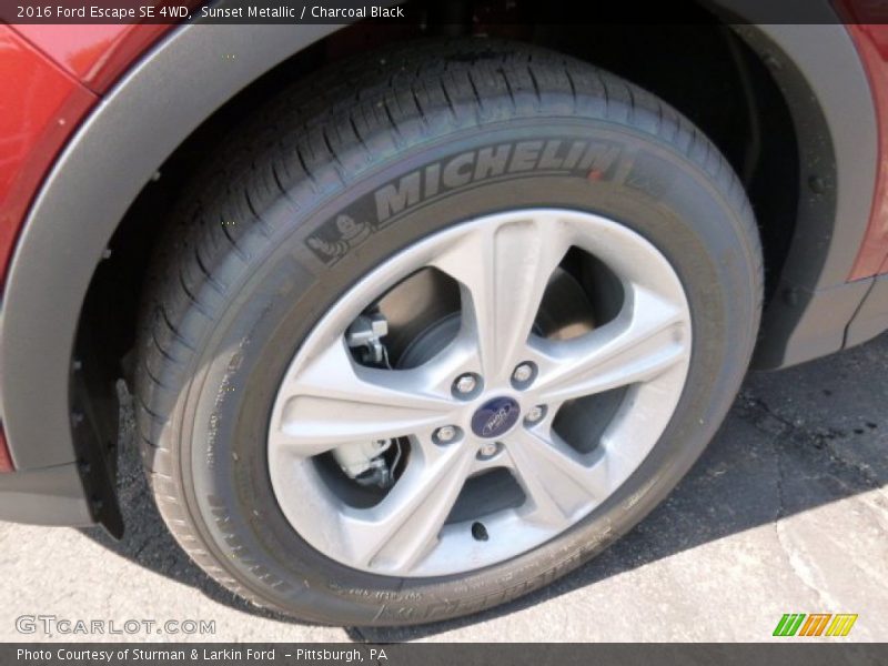 Sunset Metallic / Charcoal Black 2016 Ford Escape SE 4WD
