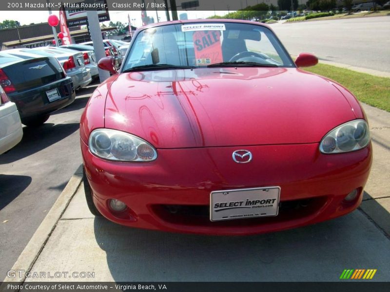 Classic Red / Black 2001 Mazda MX-5 Miata Roadster