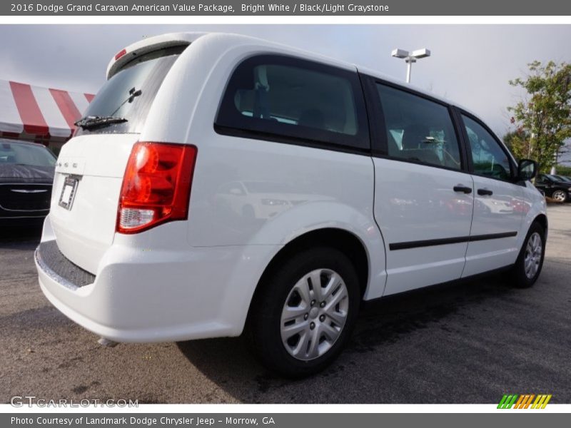 Bright White / Black/Light Graystone 2016 Dodge Grand Caravan American Value Package