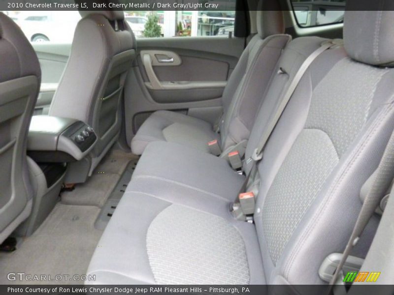 Dark Cherry Metallic / Dark Gray/Light Gray 2010 Chevrolet Traverse LS