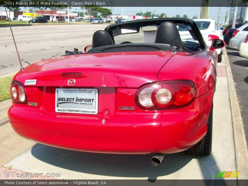 Classic Red / Black 2001 Mazda MX-5 Miata Roadster