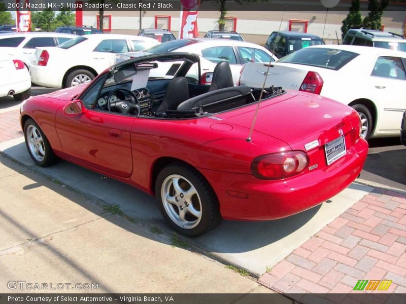 Classic Red / Black 2001 Mazda MX-5 Miata Roadster