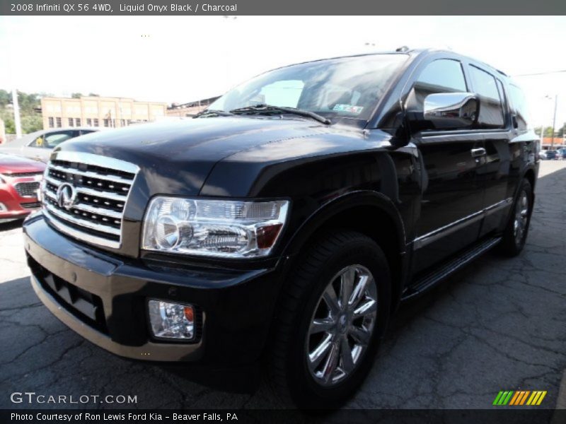 Liquid Onyx Black / Charcoal 2008 Infiniti QX 56 4WD