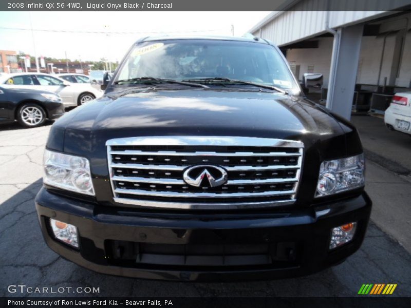 Liquid Onyx Black / Charcoal 2008 Infiniti QX 56 4WD