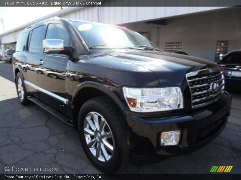 Liquid Onyx Black / Charcoal 2008 Infiniti QX 56 4WD