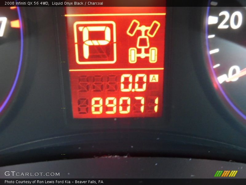 Liquid Onyx Black / Charcoal 2008 Infiniti QX 56 4WD