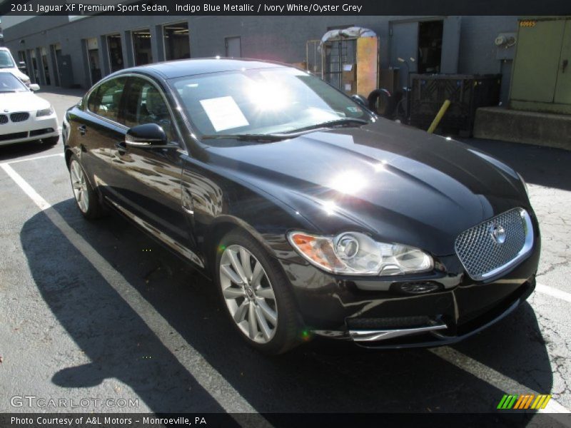 Indigo Blue Metallic / Ivory White/Oyster Grey 2011 Jaguar XF Premium Sport Sedan