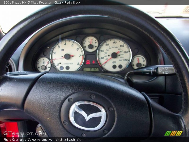 Classic Red / Black 2001 Mazda MX-5 Miata Roadster