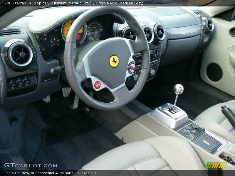 Titanium (Metallic Gray) / Grigio Medio (Medium Grey) 2006 Ferrari F430 Spider