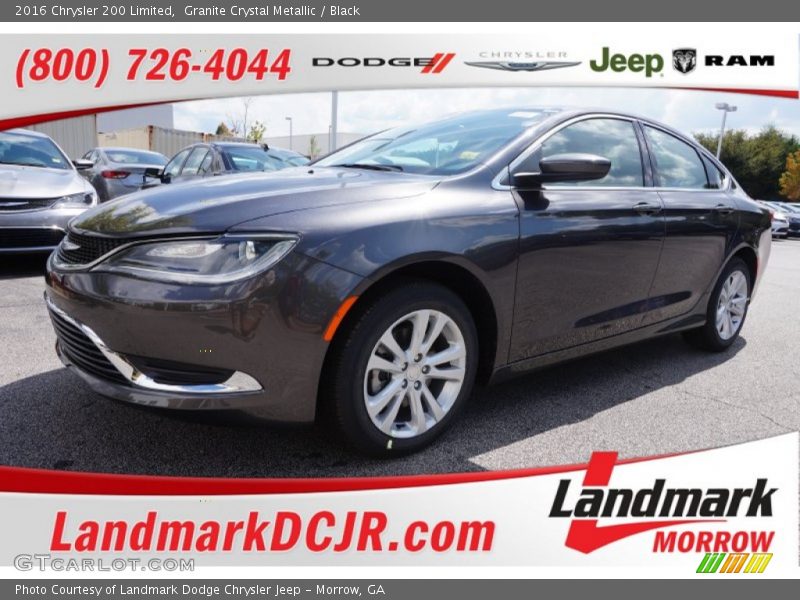 Granite Crystal Metallic / Black 2016 Chrysler 200 Limited
