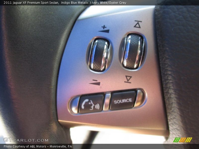 Indigo Blue Metallic / Ivory White/Oyster Grey 2011 Jaguar XF Premium Sport Sedan