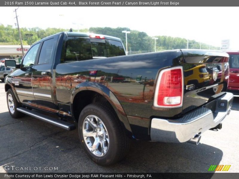 Black Forest Green Pearl / Canyon Brown/Light Frost Beige 2016 Ram 1500 Laramie Quad Cab 4x4