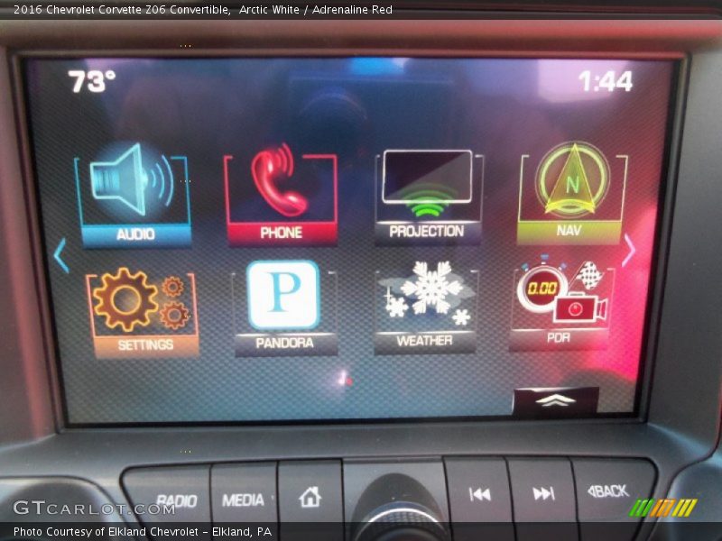 Controls of 2016 Corvette Z06 Convertible