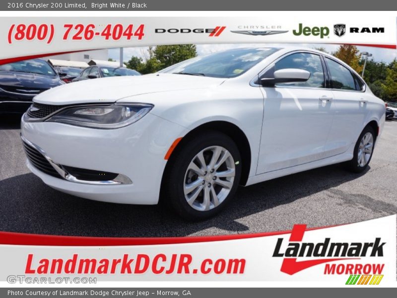 Bright White / Black 2016 Chrysler 200 Limited