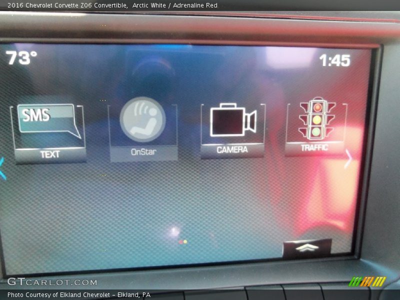 Controls of 2016 Corvette Z06 Convertible