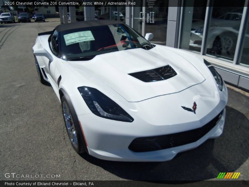 Arctic White / Adrenaline Red 2016 Chevrolet Corvette Z06 Convertible