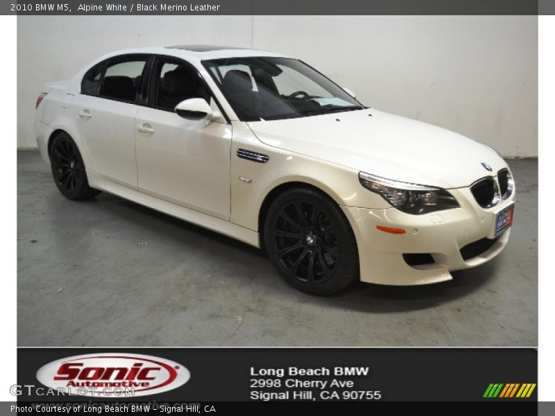 Alpine White / Black Merino Leather 2010 BMW M5