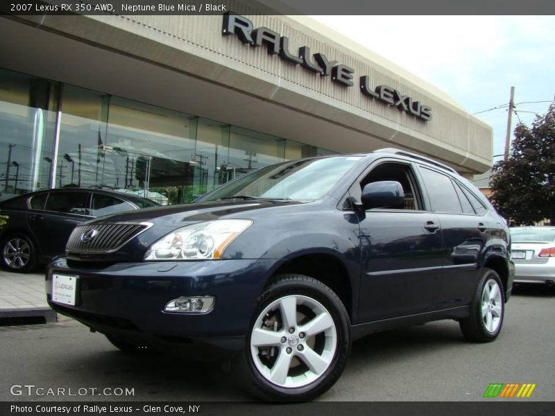 Neptune Blue Mica / Black 2007 Lexus RX 350 AWD