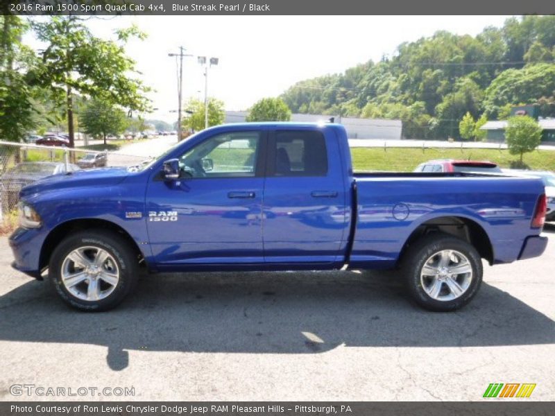 2016 1500 Sport Quad Cab 4x4 Blue Streak Pearl