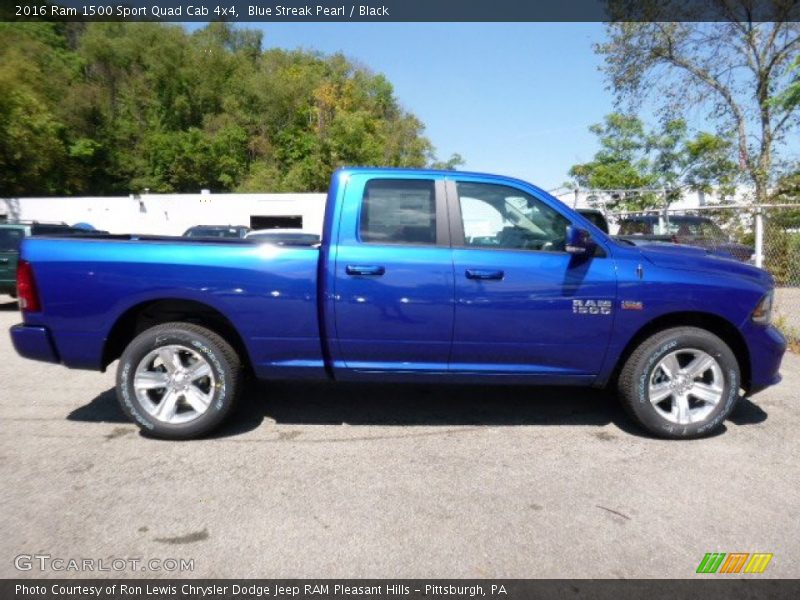  2016 1500 Sport Quad Cab 4x4 Blue Streak Pearl