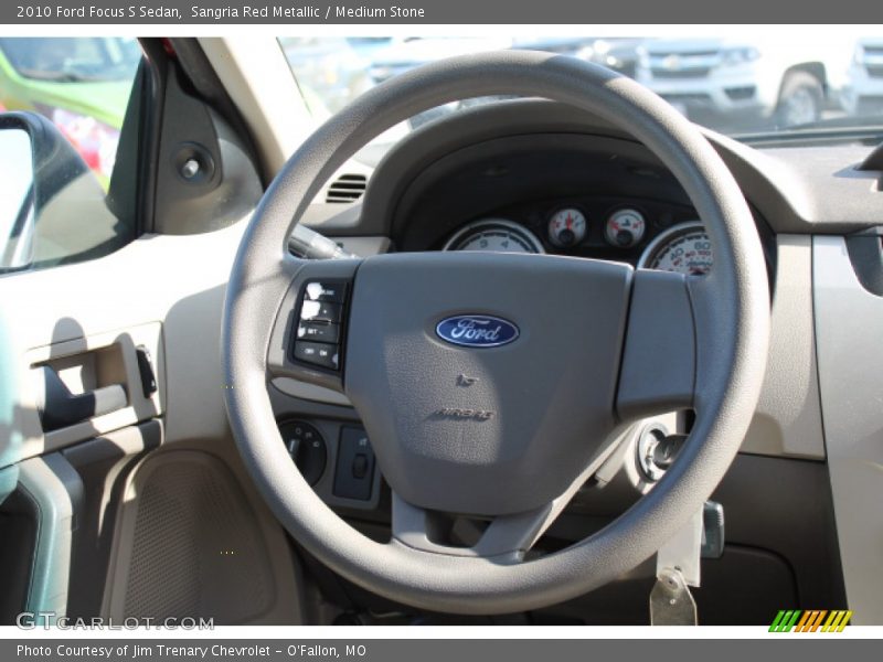 Sangria Red Metallic / Medium Stone 2010 Ford Focus S Sedan