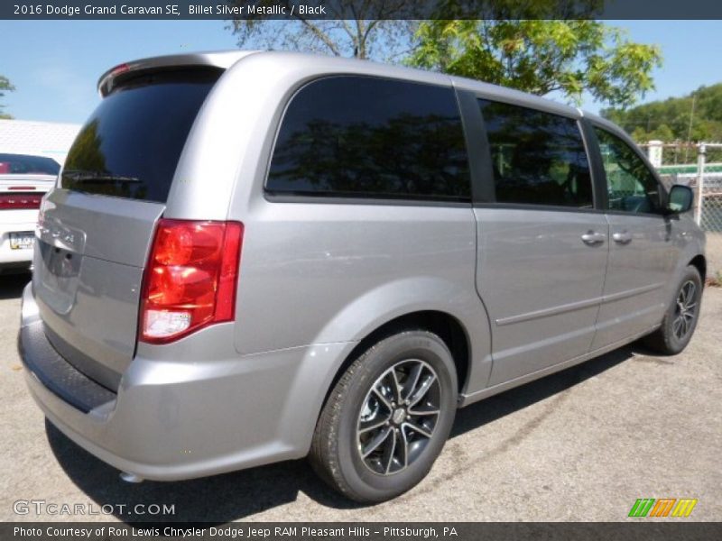 Billet Silver Metallic / Black 2016 Dodge Grand Caravan SE