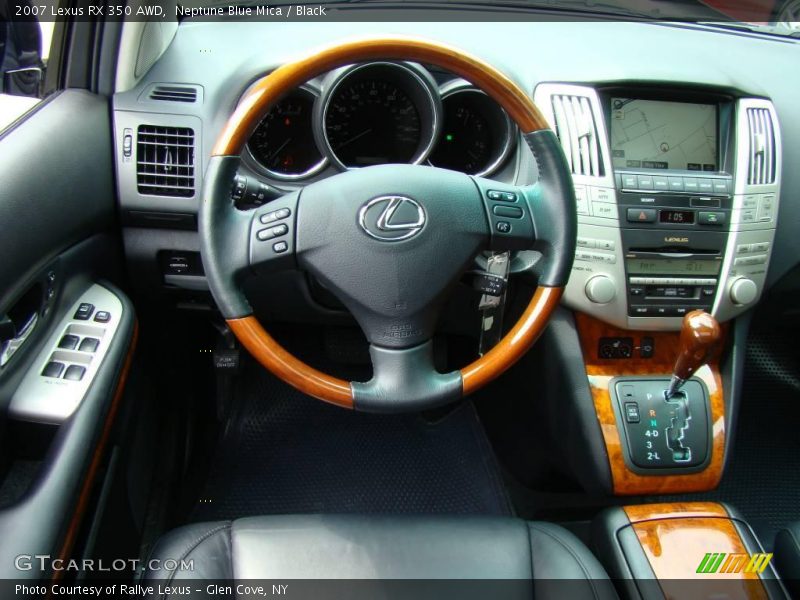 Neptune Blue Mica / Black 2007 Lexus RX 350 AWD