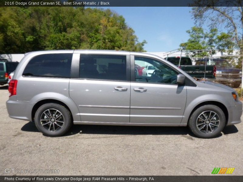 Billet Silver Metallic / Black 2016 Dodge Grand Caravan SE