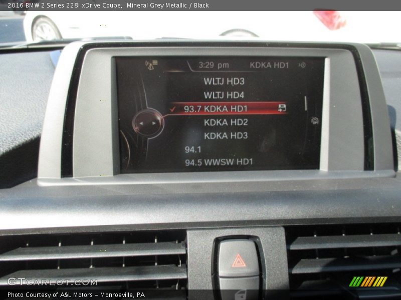 Mineral Grey Metallic / Black 2016 BMW 2 Series 228i xDrive Coupe